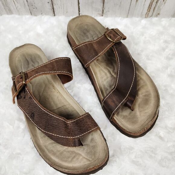 White Mountain Carly Slide On Sandals Brown Size 9 - Picture 4 of 9